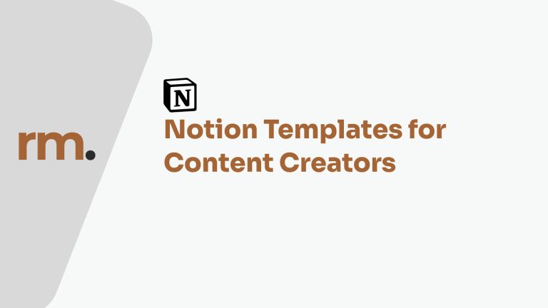 Notion Templates for Content Creators