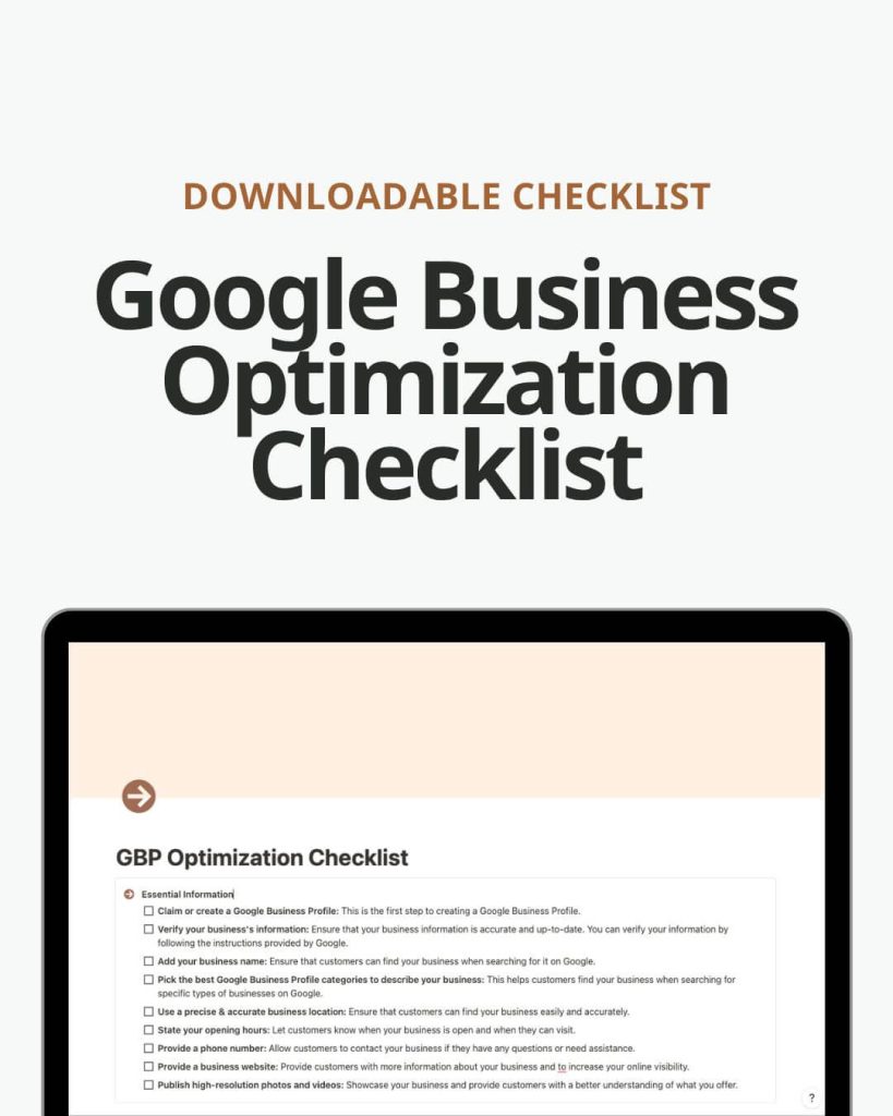 Google Business Optimization Checklist